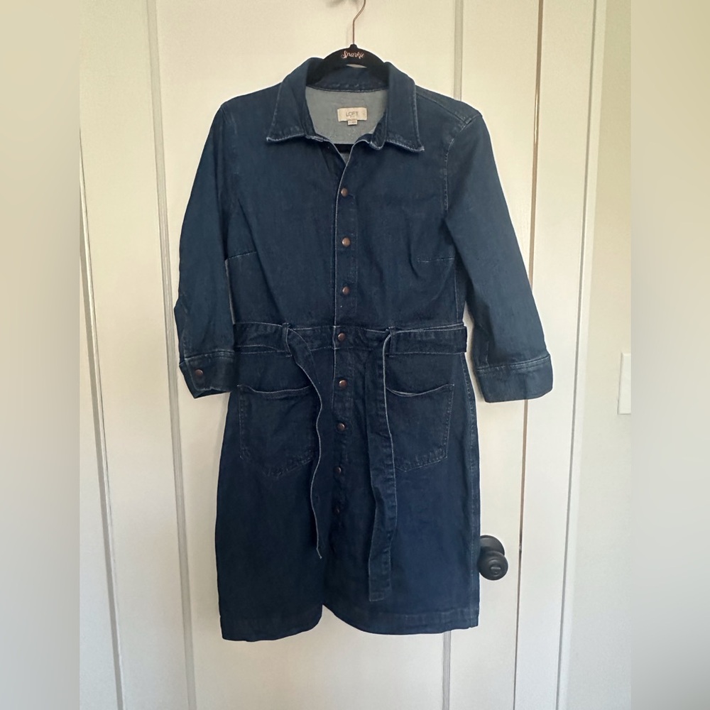 Loft denim shirt dress